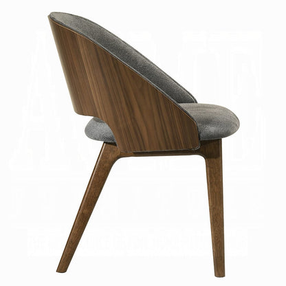 ACME Furniture - Delmon - Side Chair (Set of 2) - Fabric & Dark Walnut - DN06272 view 4