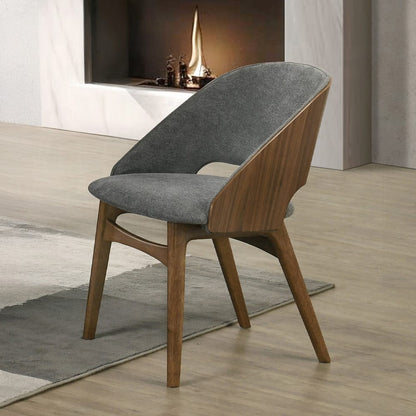 ACME Furniture - Delmon - Side Chair (Set of 2) - Fabric & Dark Walnut - DN06272 view 5