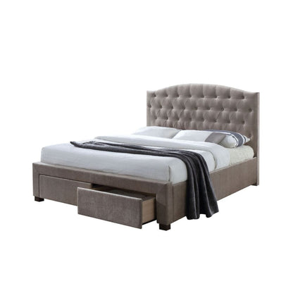 ACME Furniture - Denise - Eastern King Bed w/Storage - Mink Fabric - 25667EK view 1