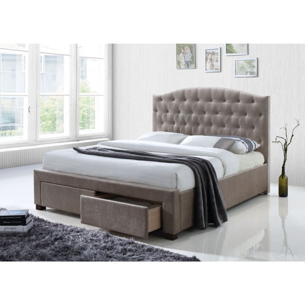 ACME Furniture - Denise - Eastern King Bed w/Storage - Mink Fabric - 25667EK view 2