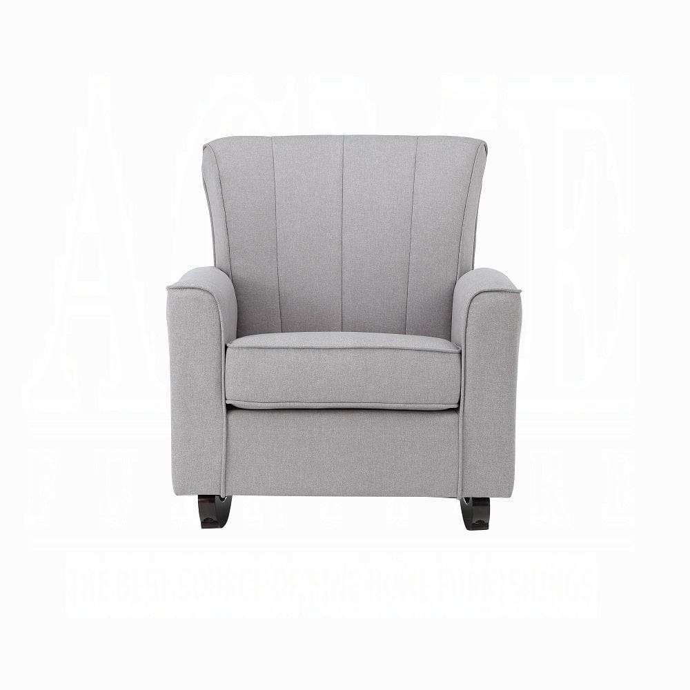 ACME Furniture - Denzell Rocking Chair - Gray Linen - AC02185 view 2