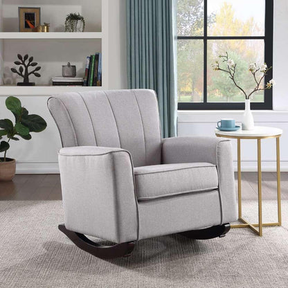 ACME Furniture - Denzell Rocking Chair - Gray Linen - AC02185 view 5