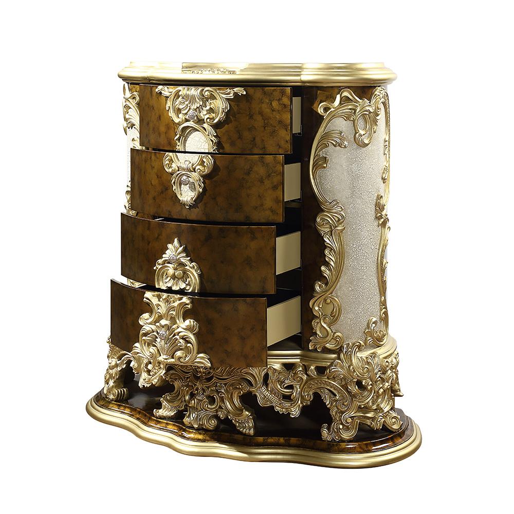 ACME Furniture - Desiderius Chest - Antique Gold & Hand Paint Brown - BD20006 veiw 3