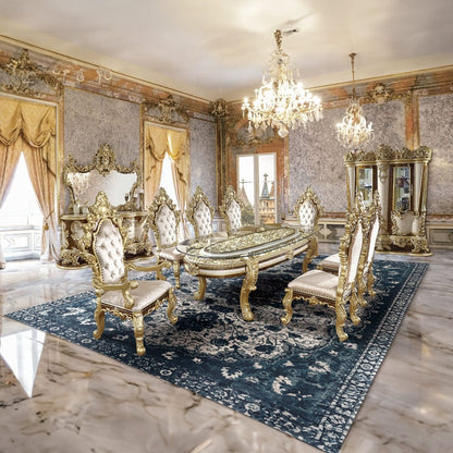 ACME Furniture - Desiderius Dining Table - Antique Gold & Hand Paint Brown - DN60000 view 5