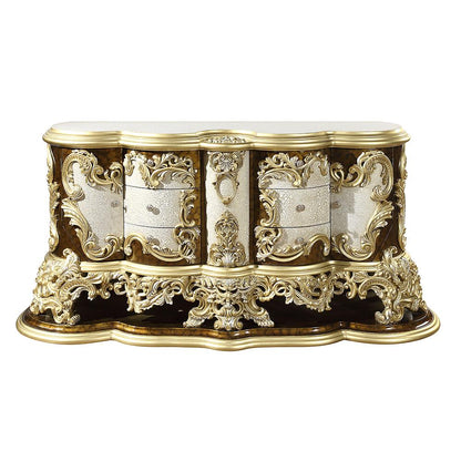 ACME Furniture - Desiderius Dresser - Antique Gold & Hand Paint Brown - BD20005 view 3