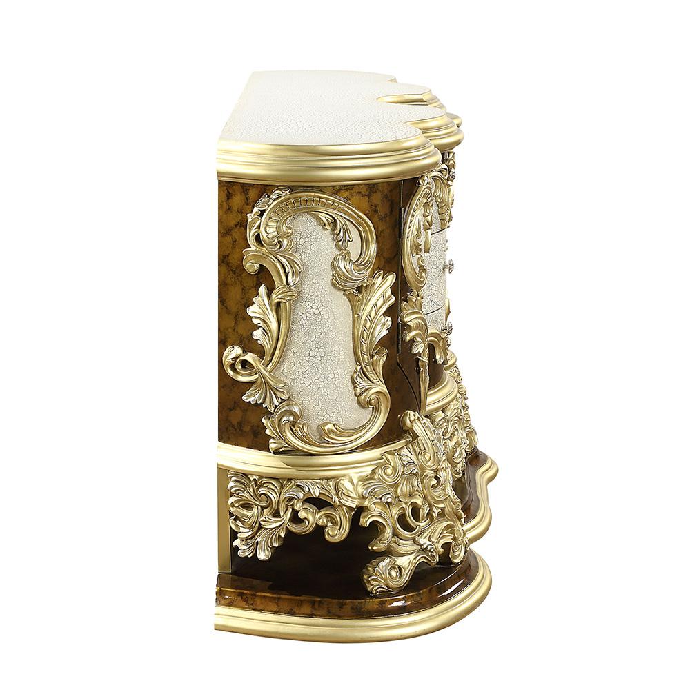 ACME Furniture - Desiderius Dresser - Antique Gold & Hand Paint Brown - BD20005 view 5