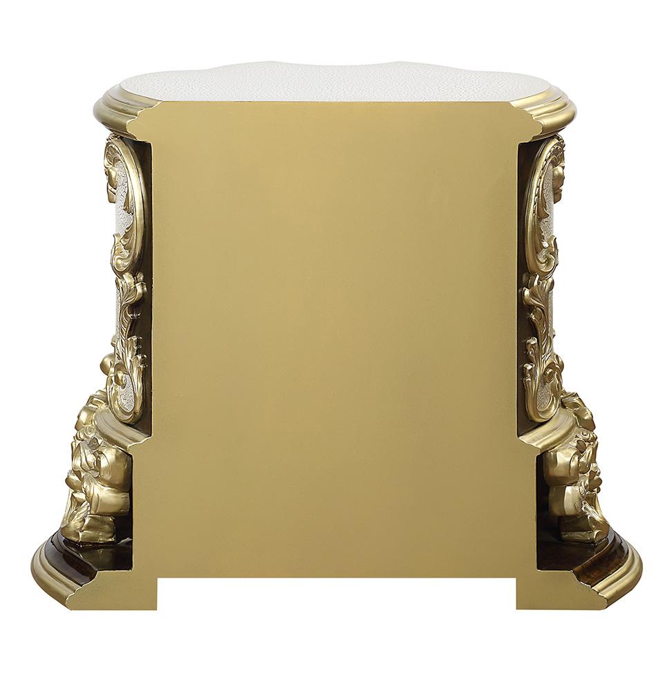 ACME Furniture - Desiderius Nightstand - Antique Gold & Hand Paint Brown - BD20003 view 4
