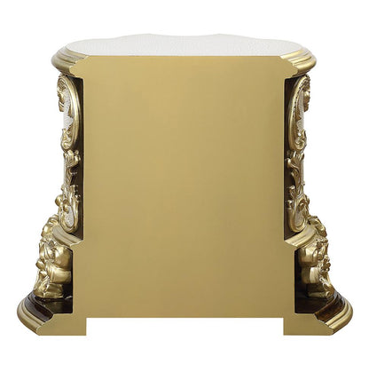 ACME Furniture - Desiderius Nightstand - Antique Gold & Hand Paint Brown - BD20003 view 4