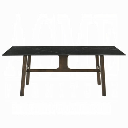 ACME Furniture - Destin Dining Table - Sintered Stone & Walnut Finish - DN03075 view 2