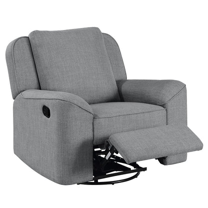 ACME Furniture - Destiny - Glider Recliner w/Swivel - Gray Linen - LV02535 view 3