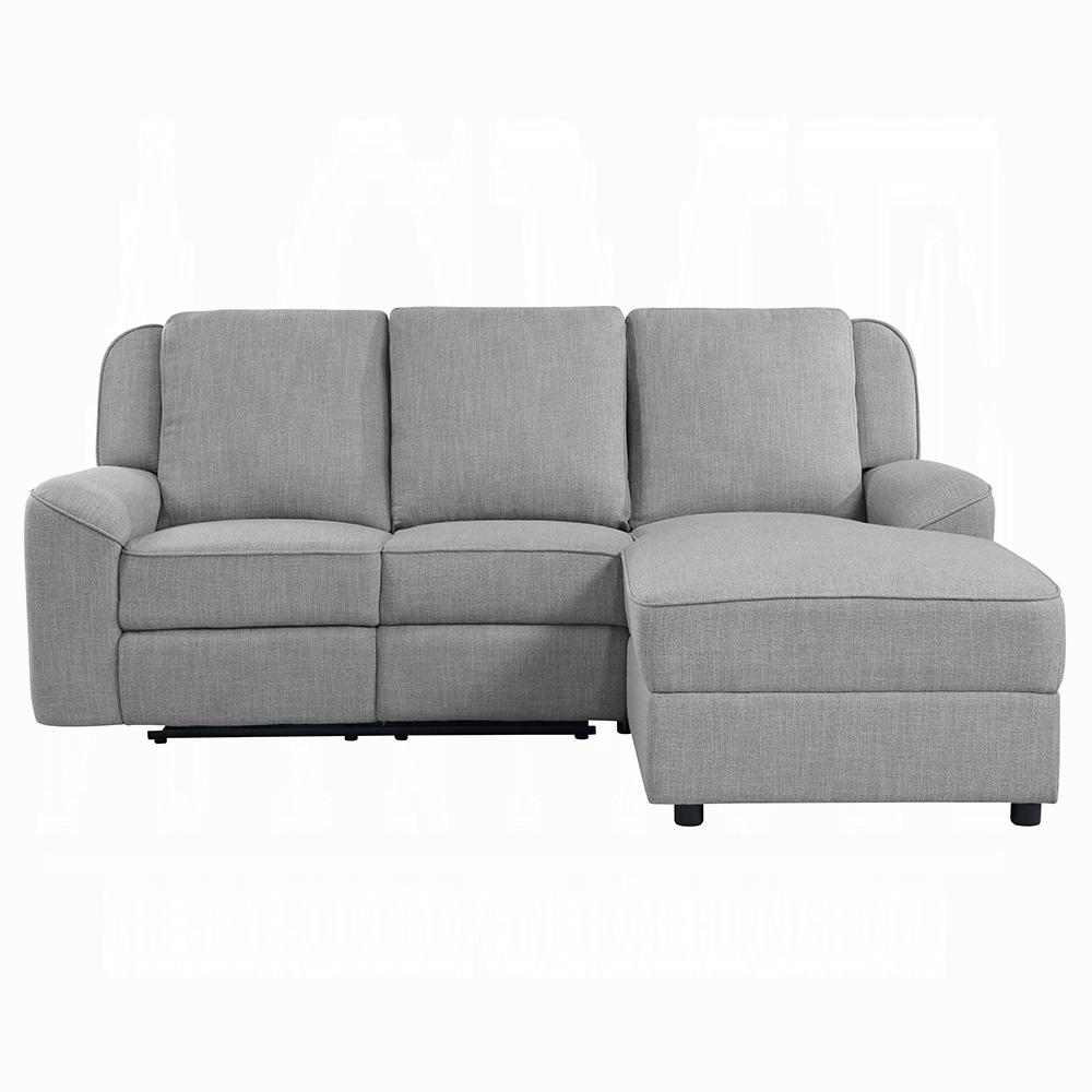 ACME Furniture - Destiny Motion Sectional Sofa - Gray Linen - LV02567 veiw 1
