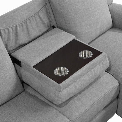 ACME Furniture - Destiny Motion Sectional Sofa - Gray Linen - LV02567 veiw 3
