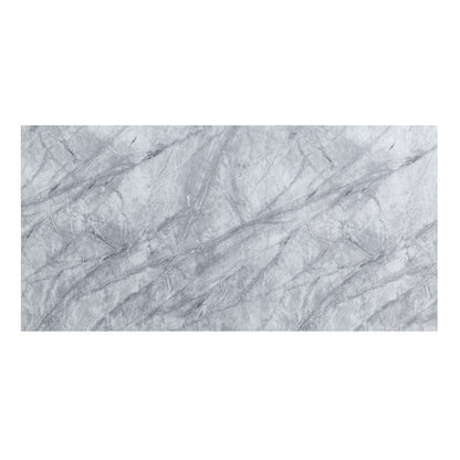 ACME Furniture - Destry Dining Table w/Marble Top & Pedestal Base - Engineering Marble & Mirrored Silver - DN01188 view 3