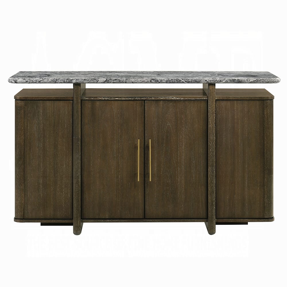 ACME Furniture - Dillon - Server w/Marble Top - Natural Marble Top & Walnut  - DN04818 view 2