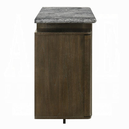 ACME Furniture - Dillon - Server w/Marble Top - Natural Marble Top & Walnut  - DN04818 view 4