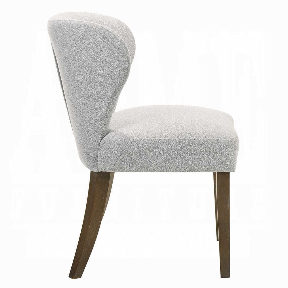 ACME Furniture - Dillon - Side Chair (Set of 2) - Gray Chenille & Walnut  - DN04816 view 3