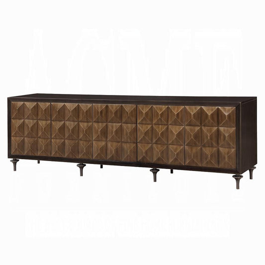 ACME Furniture - Diya Console Cabinet - Forged Bronze & Espresso Finish - AC02503 veiw 1