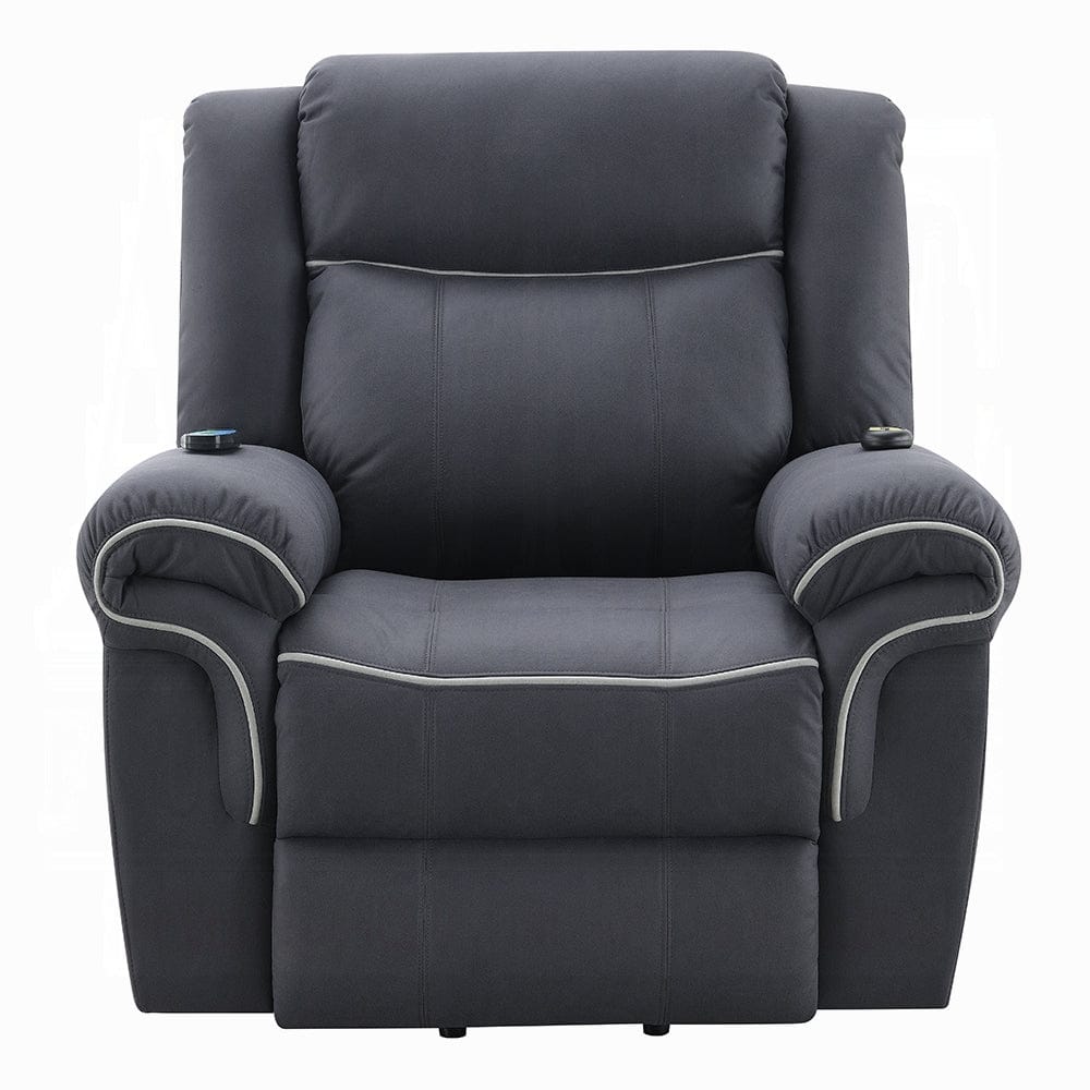ACME Furniture - Domana Power Recliner w/Lift & Heating & Massage - Dark Blue Fabric - LV04274 view 2