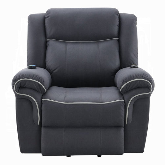ACME Furniture - Domana Power Recliner w/Lift & Heating & Massage - Dark Blue Fabric - LV04274 view 2