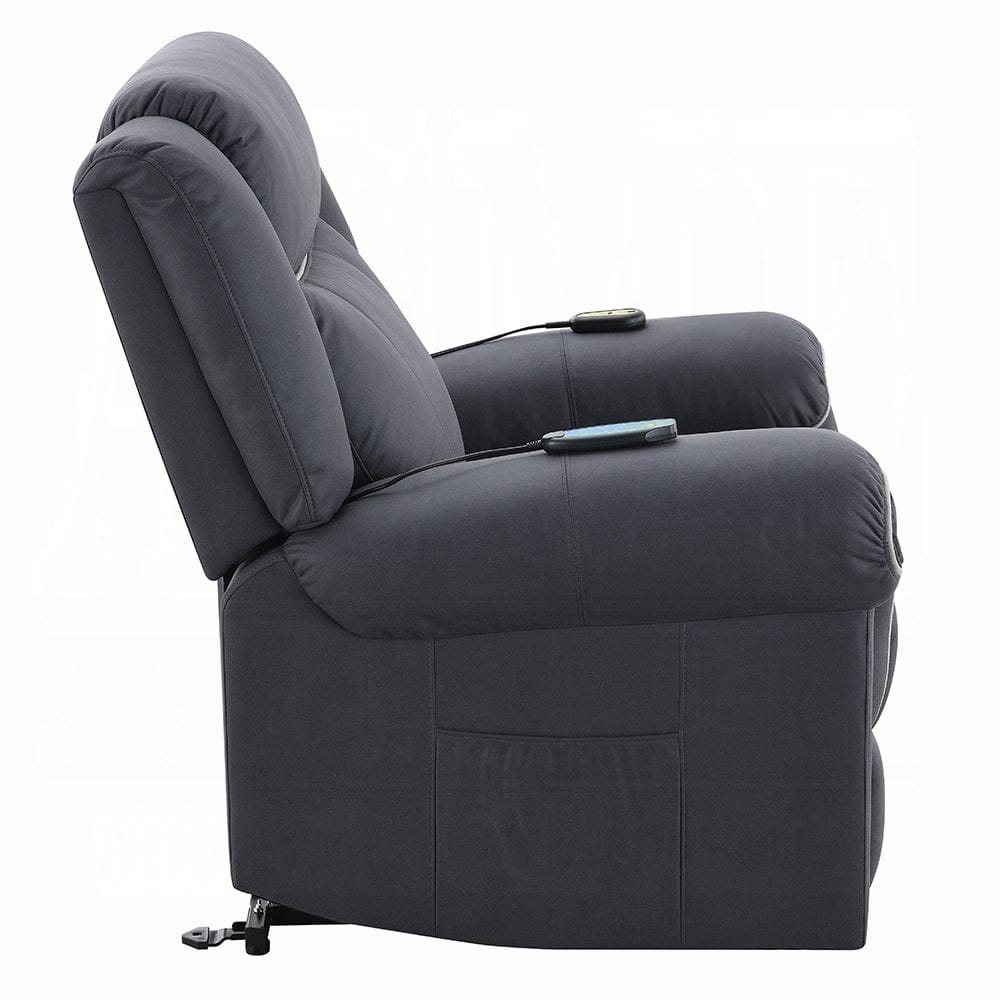ACME Furniture - Domana Power Recliner w/Lift & Heating & Massage - Dark Blue Fabric - LV04274 view 3