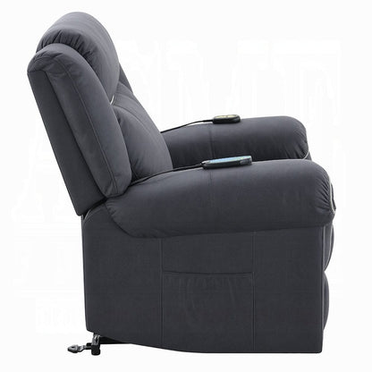 ACME Furniture - Domana Power Recliner w/Lift & Heating & Massage - Dark Blue Fabric - LV04274 view 3