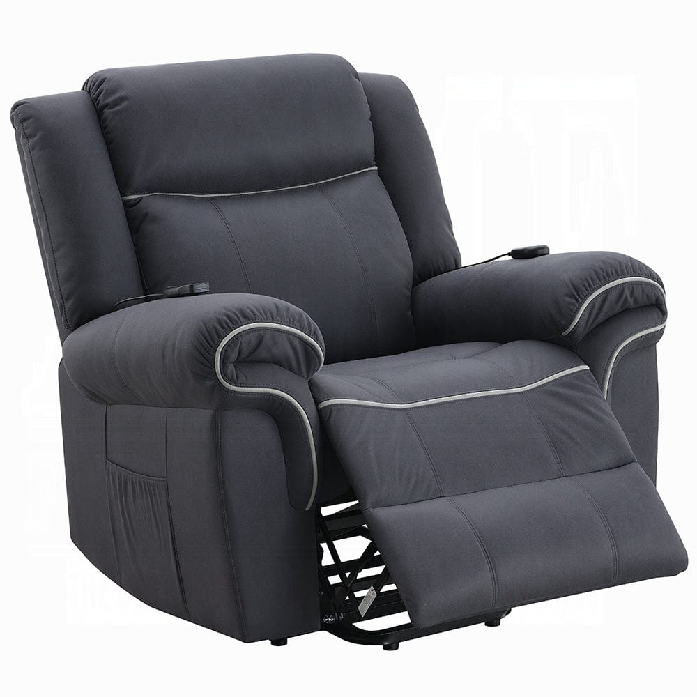 ACME Furniture - Domana Power Recliner w/Lift & Heating & Massage - Dark Blue Fabric - LV04274 view 5