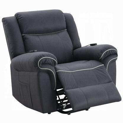 ACME Furniture - Domana Power Recliner w/Lift & Heating & Massage - Dark Blue Fabric - LV04274 view 5