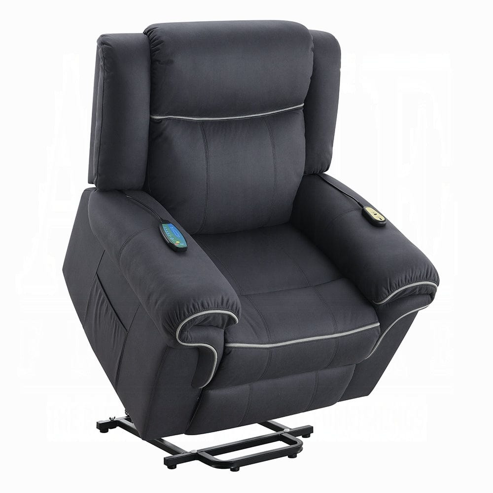 ACME Furniture - Domana Power Recliner w/Lift & Heating & Massage - Dark Blue Fabric - LV04274 view 6