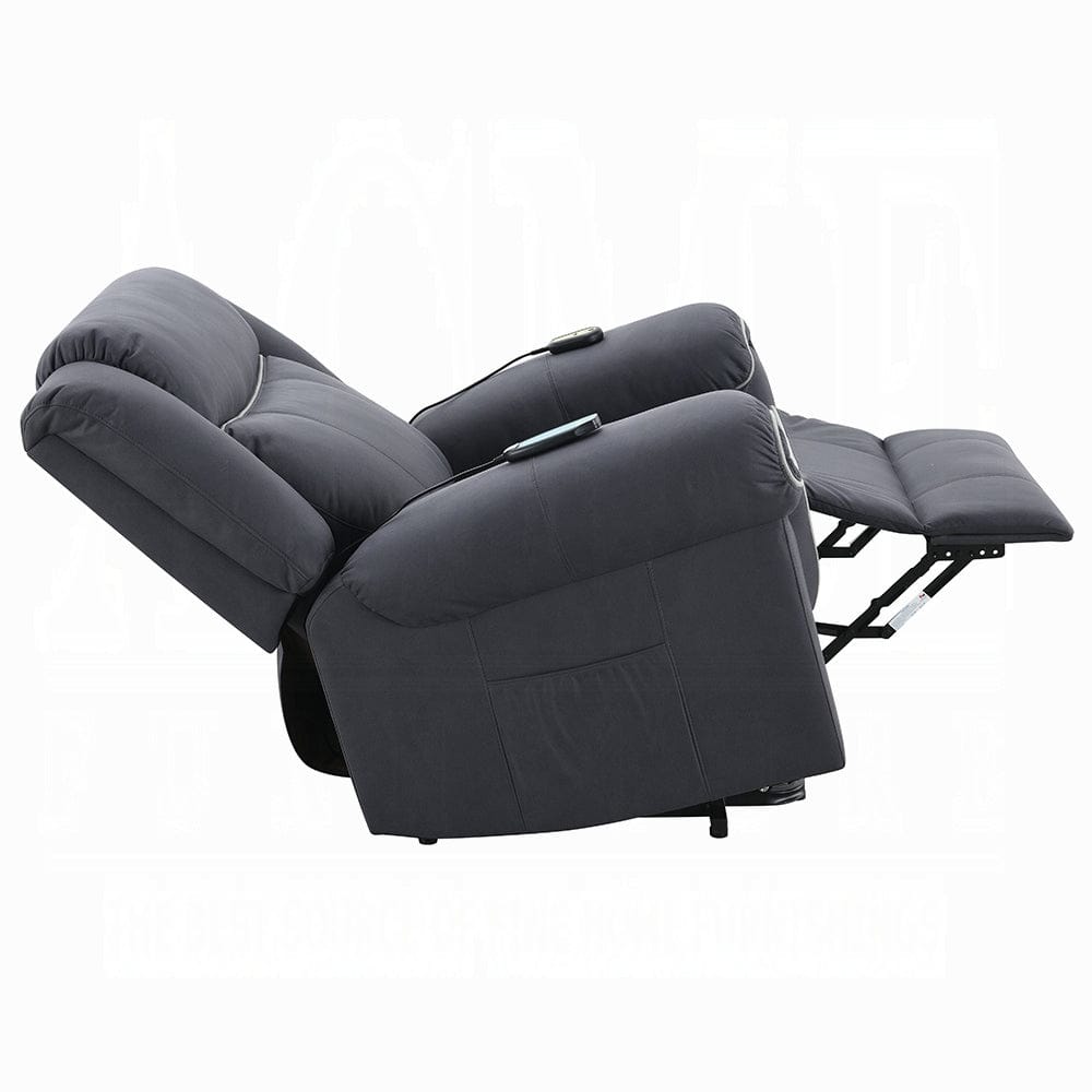 ACME Furniture - Domana Power Recliner w/Lift & Heating & Massage - Dark Blue Fabric - LV04274 view 7