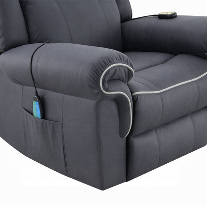 ACME Furniture - Domana Power Recliner w/Lift & Heating & Massage - Dark Blue Fabric - LV04274 view 8