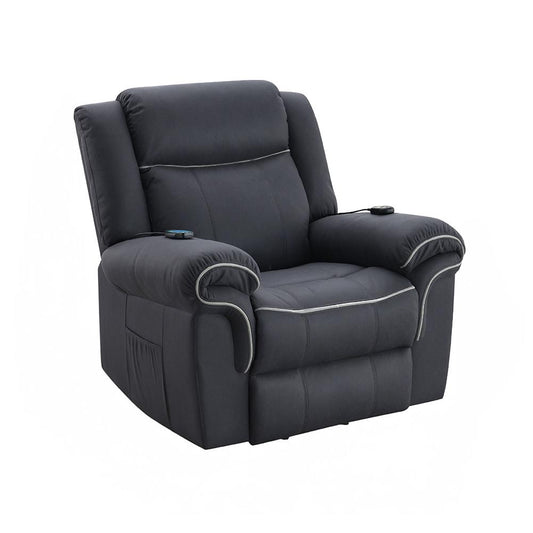 ACME Furniture - Domana Power Recliner w/Lift & Heating & Massage - Dark Blue Fabric - LV04274 veiw 1