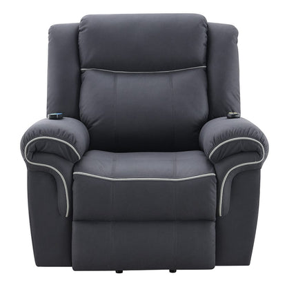 ACME Furniture - Domana - Power Recliner w/Lift & Heating & Massage - Dark Blue Polished Microfiber - LV04274A view 2