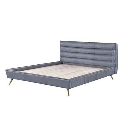 ACME Furniture - Doris - Eastern King Bed - Gray Top Grain Leather - BD00562EK view 1