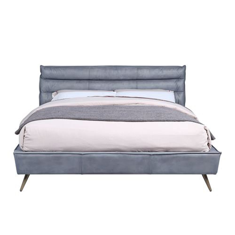 ACME Furniture - Doris - Eastern King Bed - Gray Top Grain Leather - BD00562EK view 2