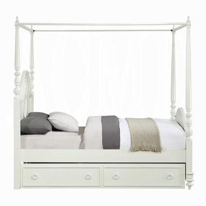 ACME Furniture - Dorothy Full Bed (Wooden Poster) - Ivory Finish - BD02259F veiw 4