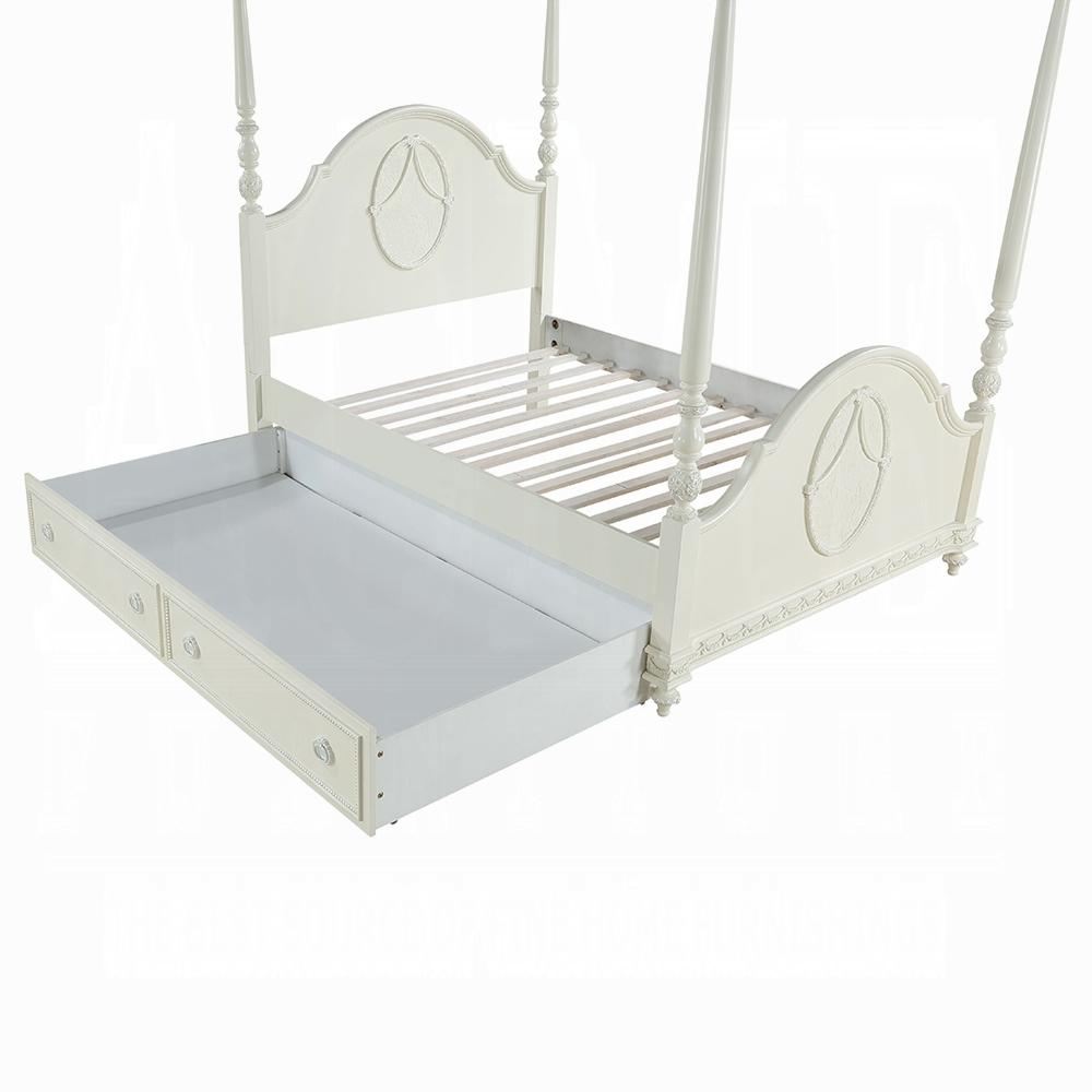 ACME Furniture - Dorothy Full Bed (Wooden Poster) - Ivory Finish - BD02259F veiw 6