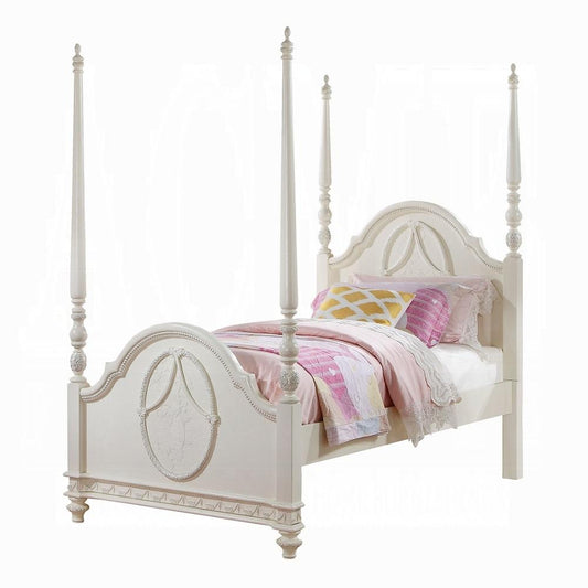 ACME Furniture - Dorothy Twin Bed (Wooden Poster) - Ivory Finish - BD02261T veiw 1