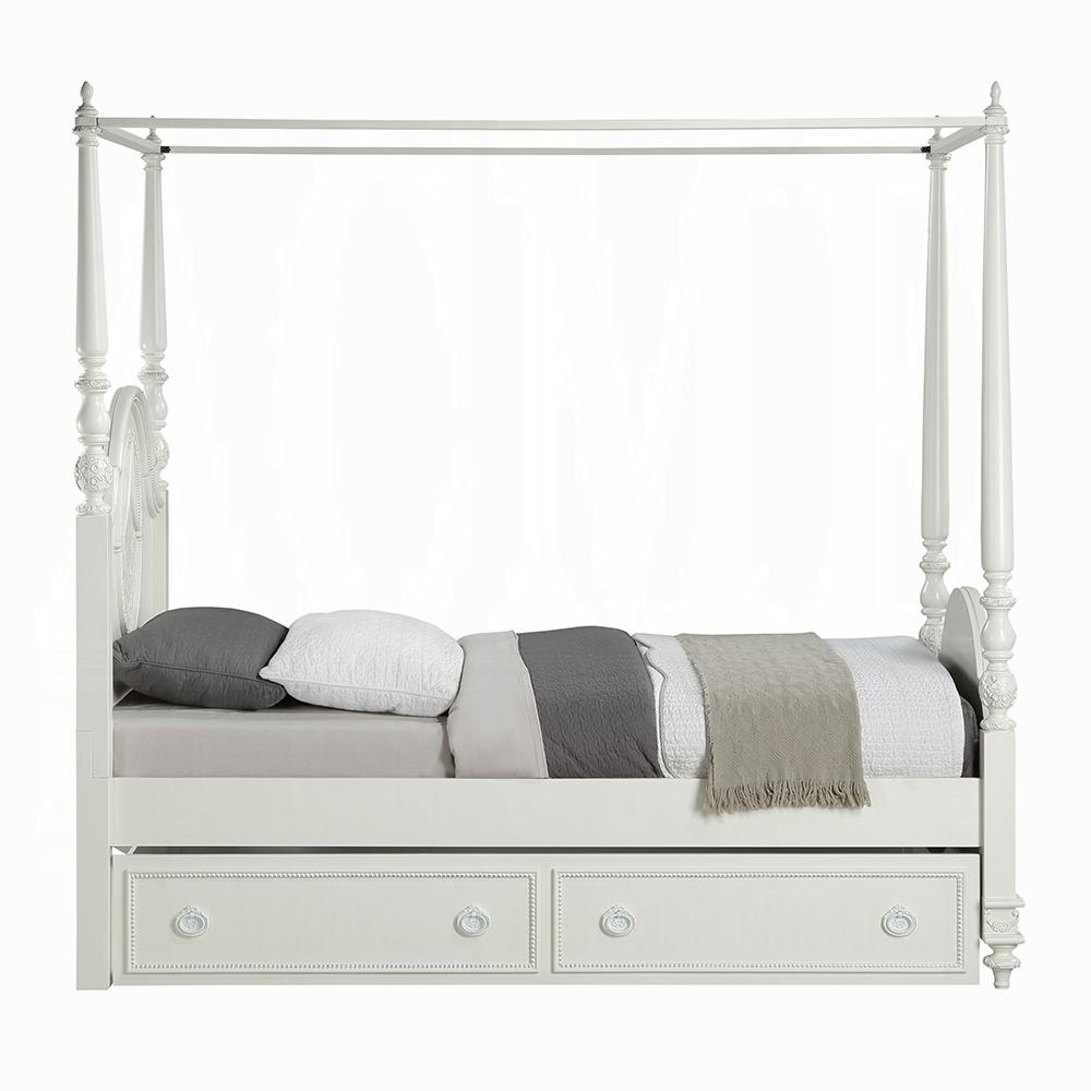 ACME Furniture - Dorothy Twin Bed (Wooden Poster) - Ivory Finish - BD02261T veiw 4