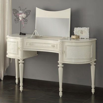 ACME Furniture - Dorothy Vanity Desk w/Mirror - Ivory Finish - BD02271 veiw 5