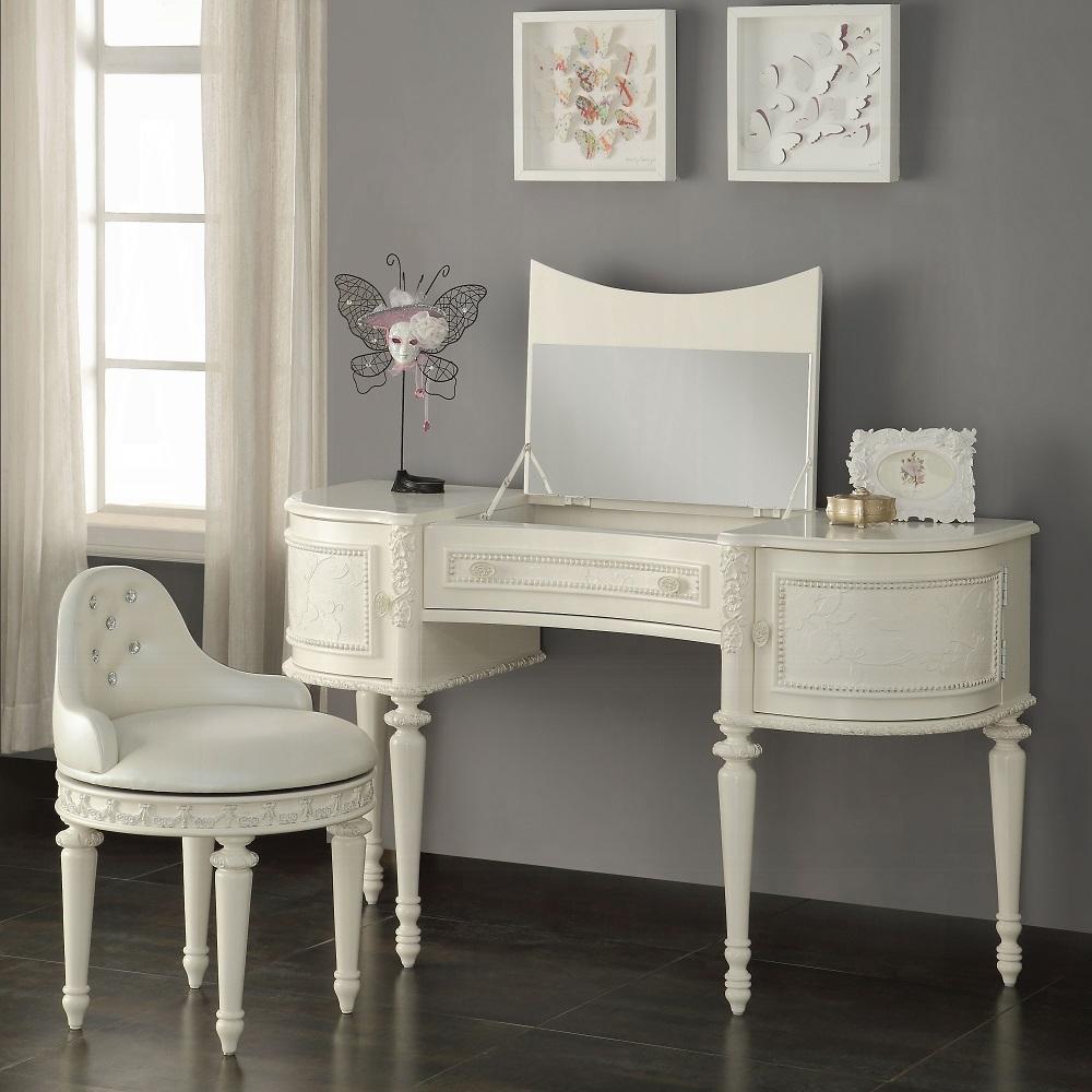 ACME Furniture - Dorothy Vanity Desk w/Mirror - Ivory Finish - BD02271 veiw 6