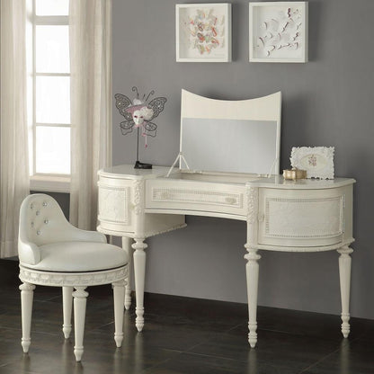ACME Furniture - Dorothy Vanity Desk w/Mirror - Ivory Finish - BD02271 veiw 6