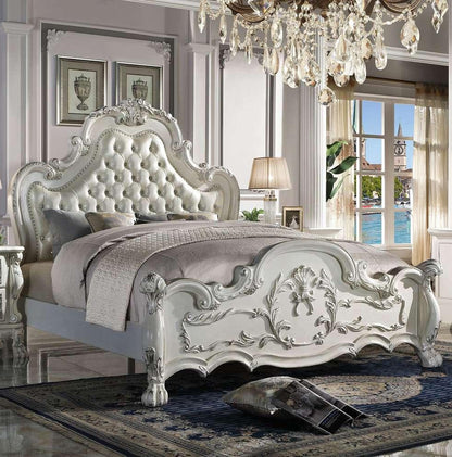 ACME Furniture - Dresden California King Bed - Synthetic Leather & Bone White - BD01680CK view 5