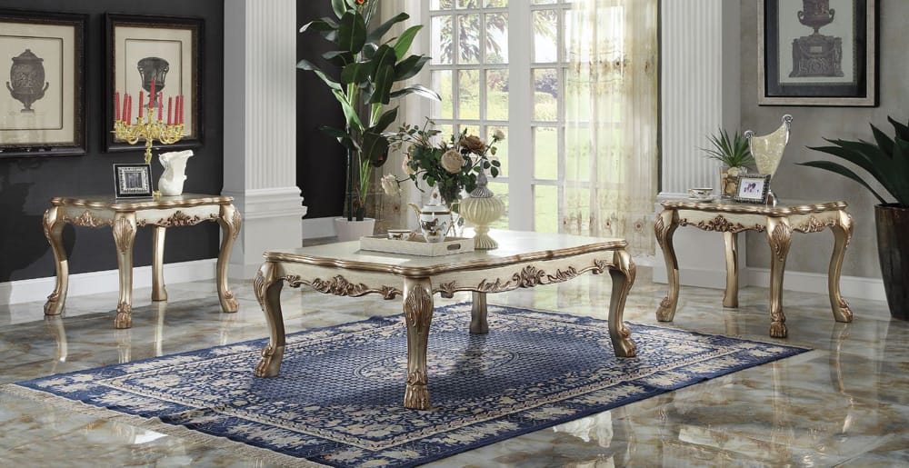 ACME Furniture - Dresden - Coffee Table - Gold Patina & Bone - 83160A view 2