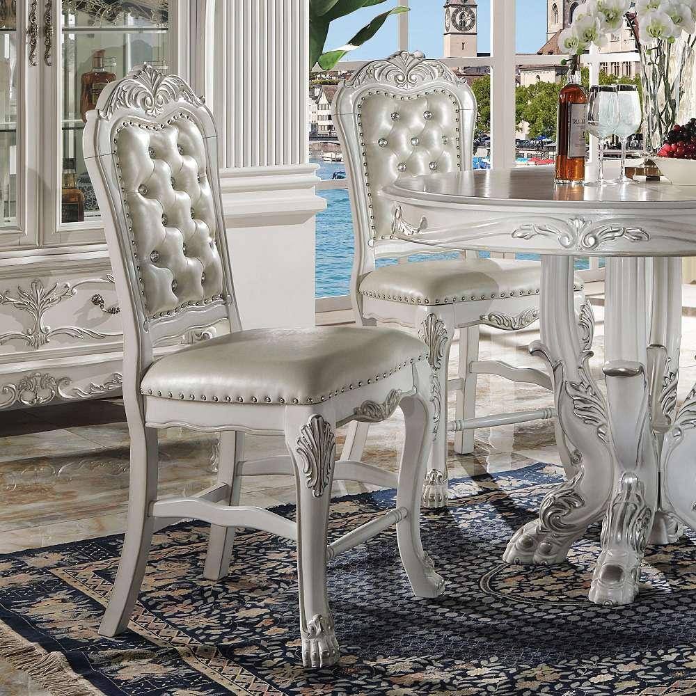 ACME Furniture - Dresden Counter Height Chair (Set of 2) - Synthetic Leather & Bone White - DN01704 veiw 1