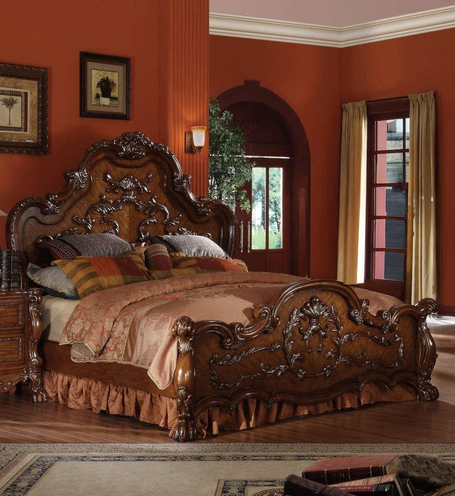 ACME Furniture - Dresden Eastern King Bed - Cherry Oak - 12137EK view 2