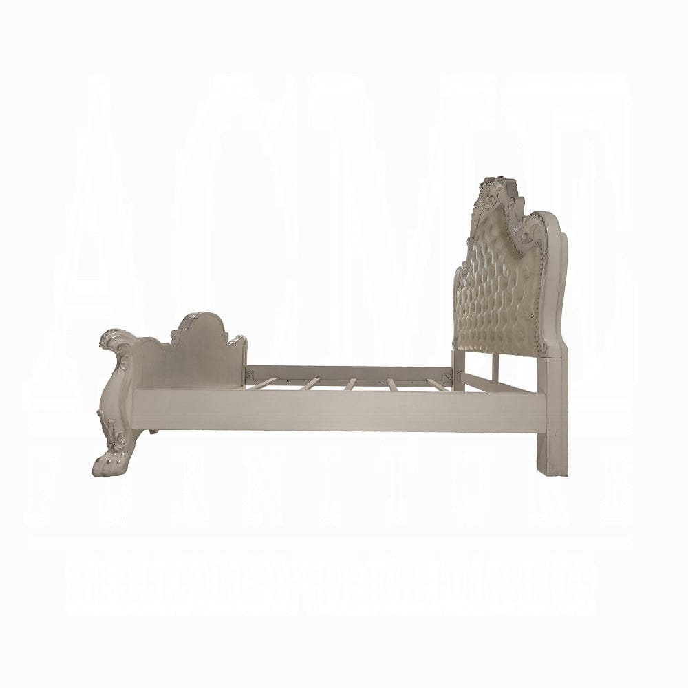 ACME Furniture - Dresden Eastern King Bed - Synthetic Leather & Bone White - BD01681EK view 3