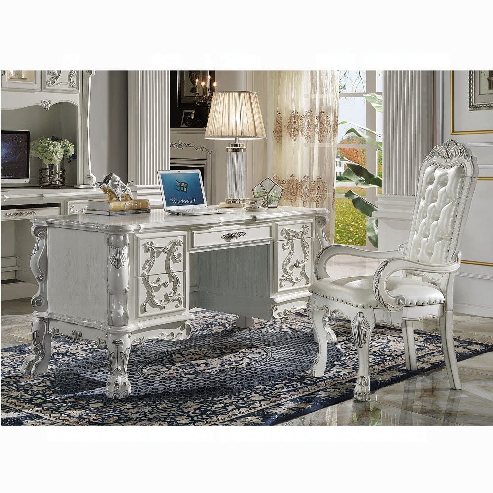 ACME Furniture - Dresden Executive Office Chair - Synthetic Leather & Bone White - OF01716 view 3
