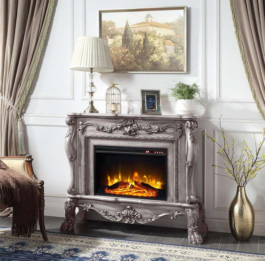 ACME Furniture - Dresden Fireplace - Vintage Bone White - AC01310 veiw 1