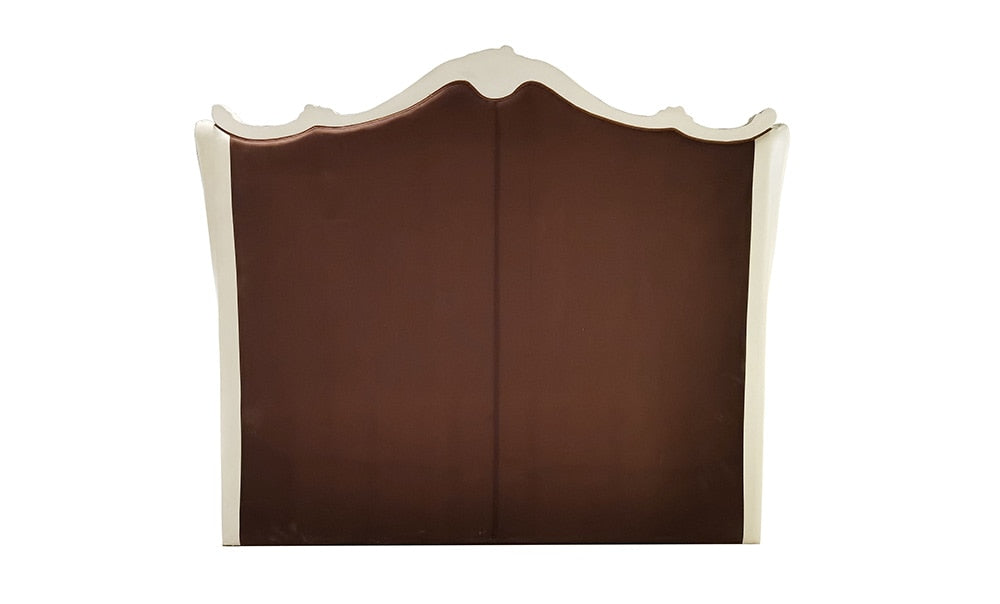 ACME Furniture - Dresden II Eastern King Bed - Synthetic Leather & Bone White Finish - BD01673EK veiw 4