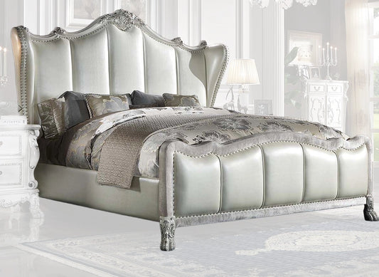 ACME Furniture - Dresden II Queen Bed - Synthetic Leather & Bone White - BD01674Q